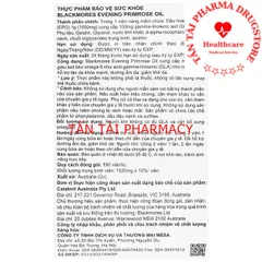 ✅[CHÍNH HÃNG] (MÃ: SP1KSI6) Viên uống Blackmores Evening Primrose Oil hỗ trợ làn da khỏe mạnh, dưỡng ẩm da (190 viên)