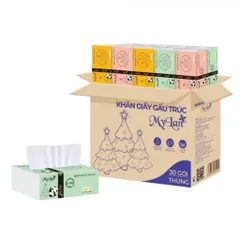 Khăn giấy khô Mylan chất giấy dai mịn đẹp không bụi, không hôi, trắng mịn