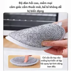 Bọt Biển Rửa Bát 3 Lớp Tạo Bọt Làm Sạch Nhanh, Cọ Xoong Nồi Đa Năng Chén Bát Đa Năng Hiệu Quả