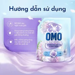 Nước Giặt OMO Cửa Trước | Cửa Ngang Hương Hoa Linh Lan & Vani Trắng - Túi 3.6KG