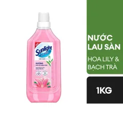 Nước Lau Sàn Sunlight Tinh Dầu Thảo Mộc Hoa Lily & Bạch Trà (Hồng) - Chai 1KG