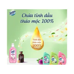 Nước Lau Sàn Sunlight Tinh Dầu Thảo Mộc Hoa Lily & Bạch Trà (Hồng) - Chai 1KG