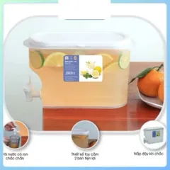 Bình Đựng Nước Có Vòi 3,5L Việt Nhật-  Bình Đựng Nước Trà Nước Trái Cây Để Trong Tủ Lạnh Tiện Lợi