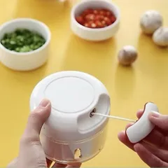 Máy xay tỏi ớt cầm tay Mini Food Chopper 2 lưỡi chính hãng, Dụng cụ xay tỏi ớt, thực phẩm đa năng KOOBEE (SC07)