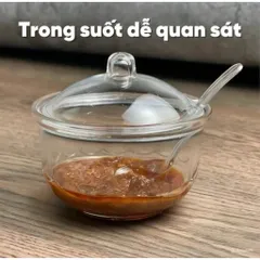 Bát Hũ Đựng Gia Vị Tỏi Ớt, Sa Tế Kèm Thìa Bằng Nhựa Song Long Cao Cấp, Bát Đường Trong Suốt Tiện Lợi, An Toàn 300ml