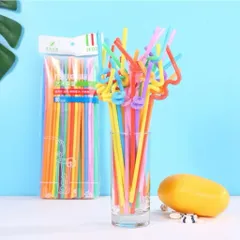 Ống hút nghệ thuật ống hút sinh tố nhiều màu (50ống/bịch) | Ống hút nhựa xoắn sinh tố | Ống nhựa PP phi 6 dài