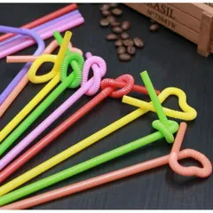 Ống hút nghệ thuật ống hút sinh tố nhiều màu (50ống/bịch) | Ống hút nhựa xoắn sinh tố | Ống nhựa PP phi 6 dài