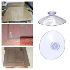 Đệm Hít Chân Không Silicon Giữa Kính Và Mặt Bàn. Núm Nhựa Hít Kính. Giác Hút Kê Kính Chống Xê Dịch Và Trơn Trượt.