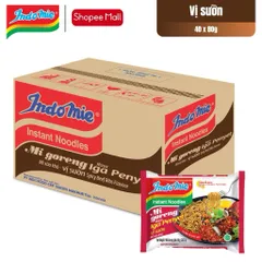 Mì Indomie vị Sườn, mì trộn thơm đậm vị sườn Indonesia 80g x thùng 40 gói