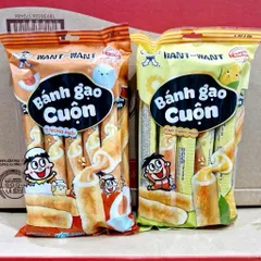 Bánh Gạo Cuộn Want Want 170g (Bịch 10 Cây) - Nhiều Hương Vị Giòn Ngon, Tiện Dụng