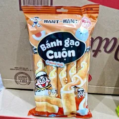Bánh Gạo Cuộn Want Want 170g (Bịch 10 Cây) - Nhiều Hương Vị Giòn Ngon, Tiện Dụng