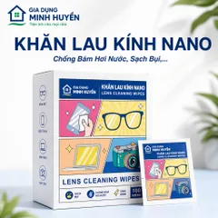 [Combo 5] Hộp Khăn Lau Kính Nano Chống Bám Hơi Nước Lau Sạch Bụi Bẩn Khử Khuẩn Chống Nhờn Mặt Kính