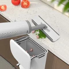 Cây Lau Nhà Mini Kèm Bình Vắt Tự Động, Chổi Lau Sàn Đa Năng Lau Kính, Lau Bếp Gọn Tiện Lợi