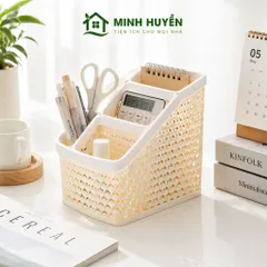 Khay Nhựa 4 Ngăn Tiện Lợi Mini – Hộp Đựng Mỹ Phẩm, Văn Phòng, Đồ Gia Dụng Gọn Gàng, Nhựa PP Bền Đẹp