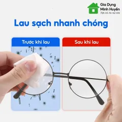 [Combo 5] Hộp Khăn Lau Kính Nano Chống Bám Hơi Nước Lau Sạch Bụi Bẩn Khử Khuẩn Chống Nhờn Mặt Kính