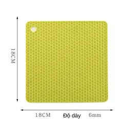 [Tặng Khăn] Bộ 5 Miếng Lót Nồi Silicon Cách Nhiệt Cao Cấp Chống Xước Bếp Chịu Nhiệt Lên Tới 200Độ C