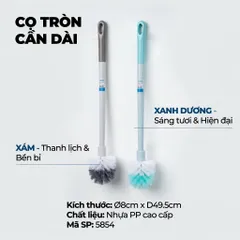 Cọ Bồn Cầu 2 Màu Cao Cấp | Chổi Cọ Toilet Lông Dày, Tay Cầm Chắc Chắn, Nhựa PP Bền Đẹp, Làm Sạch Hiệu Quả Nhựa Việt Nhật