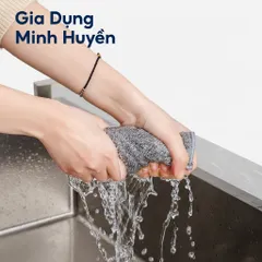 Bộ 50 khăn lau sợi than tre 20x20cm siêu thấm, kháng khuẩn, đa năng cho bếp và nhà cửa