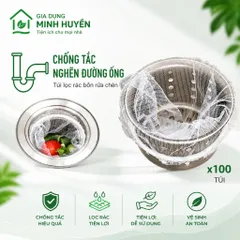 [Combo 5 - 10] Bịch túi lọc rác bồn rửa bát chén - Túi lưới vải lọc rác tự phân hủy có chun