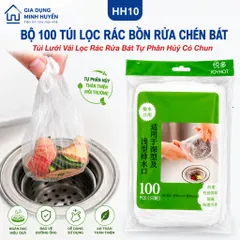 [Combo 5 - 10] Bịch túi lọc rác bồn rửa bát chén - Túi lưới vải lọc rác tự phân hủy có chun