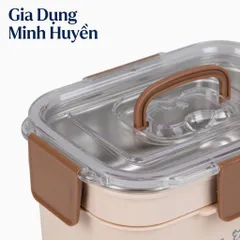 Hộp đựng thực phẩm inox 304 2 tầng giữ nhiệt chống tràn, an toàn cho cơm văn phòng và mang đi