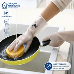 Găng Tay Rửa Chén Cao Su Con Hươu Chống Thấm Nước | Găng Tay Gia Dụng Dẻo Dai, Bền Đẹp, Bảo Vệ Da Tay Khi Lau Dọn