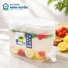 Bình Đựng Nước 3.5L Có Vòi Để Tủ Lạnh Cao Cấp Việt Nhật Đựng Nước Lạnh Tiện Lợi