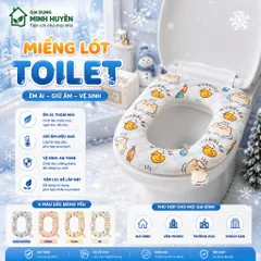 Miếng Lót Bồn Cầu Toilet Chất Liệu Eva Chống Thấm Nước Êm Nhẹ Mềm Mại Dễ Dàng Vệ Sinh- Họa Tiết Cute