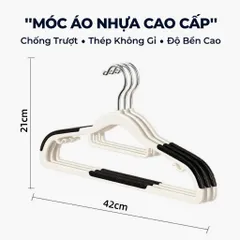 [COMBO 10] Móc Nhựa Treo Quần Áo Chống Trượt Đầu Móc Xoay 360 Đa Năng, Móc Phơi Đồ Nhựa Dẻo Bền Bỉ