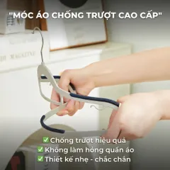 [COMBO 10] Móc Nhựa Treo Quần Áo Chống Trượt Đầu Móc Xoay 360 Đa Năng, Móc Phơi Đồ Nhựa Dẻo Bền Bỉ
