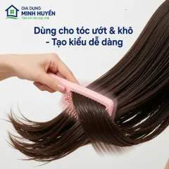 Lược Chải Tóc Xoăn Gỡ Rối Mát Xa Da Đầu Tạo Kiểu Tóc Phồng Tiện Dụng - Lược Mát Xa Đầu Với Răng Lược Mềm Mại