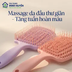 Lược Chải Tóc Xoăn Gỡ Rối Mát Xa Da Đầu Tạo Kiểu Tóc Phồng Tiện Dụng - Lược Mát Xa Đầu Với Răng Lược Mềm Mại
