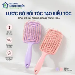 Lược Chải Tóc Xoăn Gỡ Rối Mát Xa Da Đầu Tạo Kiểu Tóc Phồng Tiện Dụng - Lược Mát Xa Đầu Với Răng Lược Mềm Mại