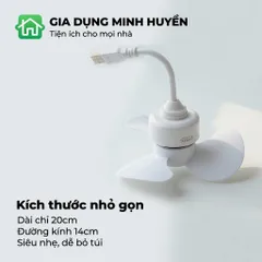 Quạt Cầm Tay Mùa Hè Ngoài Trời Và Du Lịch Đầu Cắm USB Làm Mát Im Lặng Không Dây Mini