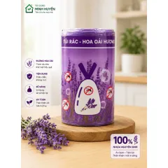[Tặng Khăn] Combo 3 Cuộn Túi Rác Loại 1 Hương Ngải Oải Chanh Tự Phân Hủy Khử Mùi Đuổi Côn Trùng Có Dây Rút 45x48cm