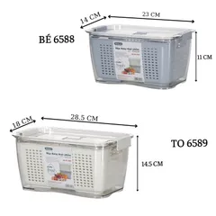 [Combo] 2 Hộp Đựng Thực Phẩm 2 Lớp Hokori Việt Nhật, Đựng Đồ Tủ Lạnh Tiện Lợi Gọn Gàng Sạch Sẽ