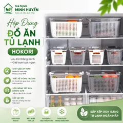 [Combo] 2 Hộp Đựng Thực Phẩm 2 Lớp Hokori Việt Nhật, Đựng Đồ Tủ Lạnh Tiện Lợi Gọn Gàng Sạch Sẽ