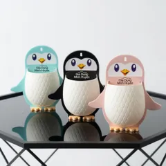 Kệ dán tường hình chim cánh cụt đựng đồ cá nhân dễ thương - Tiết kiệm không gian, chịu lực tốt, không cần khoan, có lỗ t