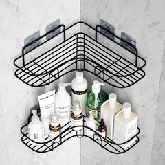 Kệ Góc Nhà Tắm Thép Không Gỉ - Kệ Dán Tường Tam Giác Nhà Bếp Phòng Tắm Chịu Tải 5KG - Chống Han Rỉ
