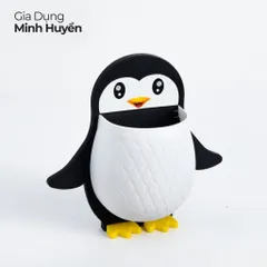 Kệ dán tường hình chim cánh cụt đựng đồ cá nhân dễ thương - Tiết kiệm không gian, chịu lực tốt, không cần khoan, có lỗ t