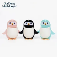 Kệ dán tường hình chim cánh cụt đựng đồ cá nhân dễ thương - Tiết kiệm không gian, chịu lực tốt, không cần khoan, có lỗ t