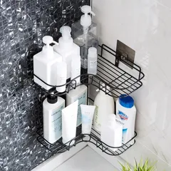 Kệ Góc Nhà Tắm Thép Không Gỉ - Kệ Dán Tường Tam Giác Nhà Bếp Phòng Tắm Chịu Tải 5KG - Chống Han Rỉ