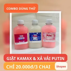 Combo Dùng Thử 3 Chai 230ml–Nước Giặt Kamax & Xả Vải Putin (Rosie + Enchanter) – Giặt Sạch, Thơm Lâu