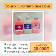 Combo Dùng Thử 3 Chai 230ml–Nước Giặt Kamax & Xả Vải Putin (Rosie + Enchanter) – Giặt Sạch, Thơm Lâu
