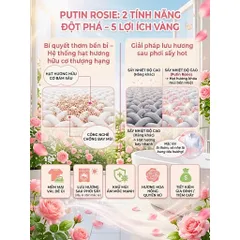 Nước Xả Vải Putin Rosie 10kg - Hương Hoa Hồng Ngọt Ngào, Lưu Hương Sau Phơi Sấy (Chính Hãng)