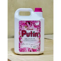 Nước Xả Vải Putin Rosie 10kg - Hương Hoa Hồng Ngọt Ngào, Lưu Hương Sau Phơi Sấy (Chính Hãng)