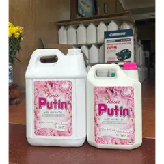 Nước Xả Vải Putin Rosie 10KG Can Lớn Hương Hoa Hồng Hạt Lưu Hương Thơm Lâu Làm Mềm Vải