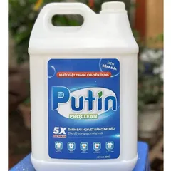 Nước Giặt Chuyên Dụng Putin 5X Pro Clean 10KG – Giặt Trắng, Khử Mùi Mạnh – Hàng Cho Tiệm Giặt