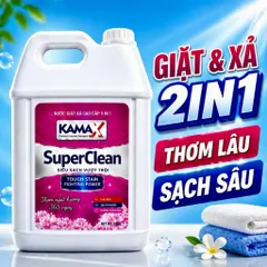 Nước giặt xả 10KG Kamax Super Clean 5in1 – Sạch sâu – Thơm lâu – Tiết kiệm cho cả gia đình