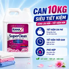 Nước giặt xả 10KG Kamax Super Clean 5in1 – Sạch sâu – Thơm lâu – Tiết kiệm cho cả gia đình